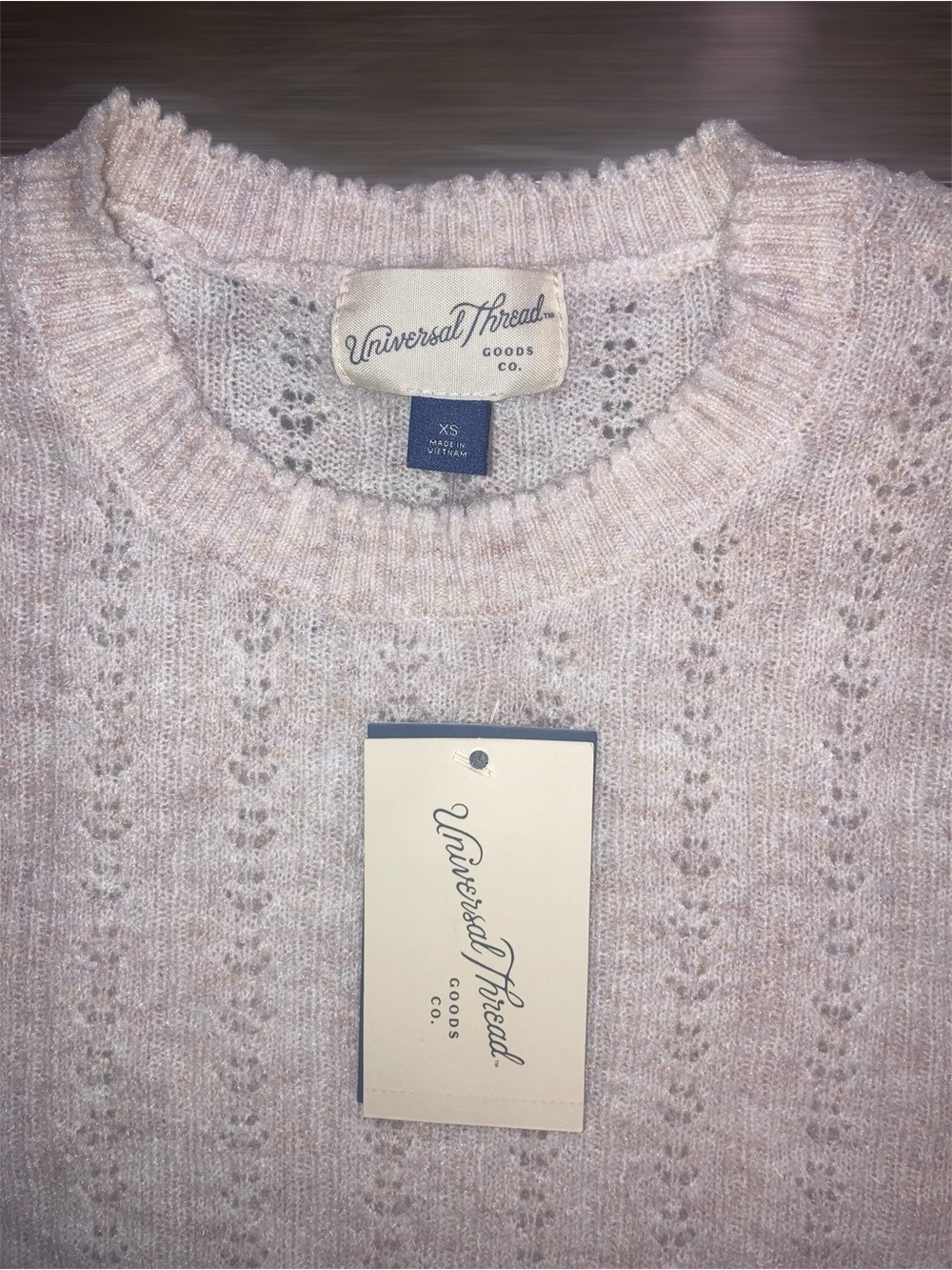 Universal Thread Light Pink Short-Sleeve Crewneck Sweater - Picture 4 of 4